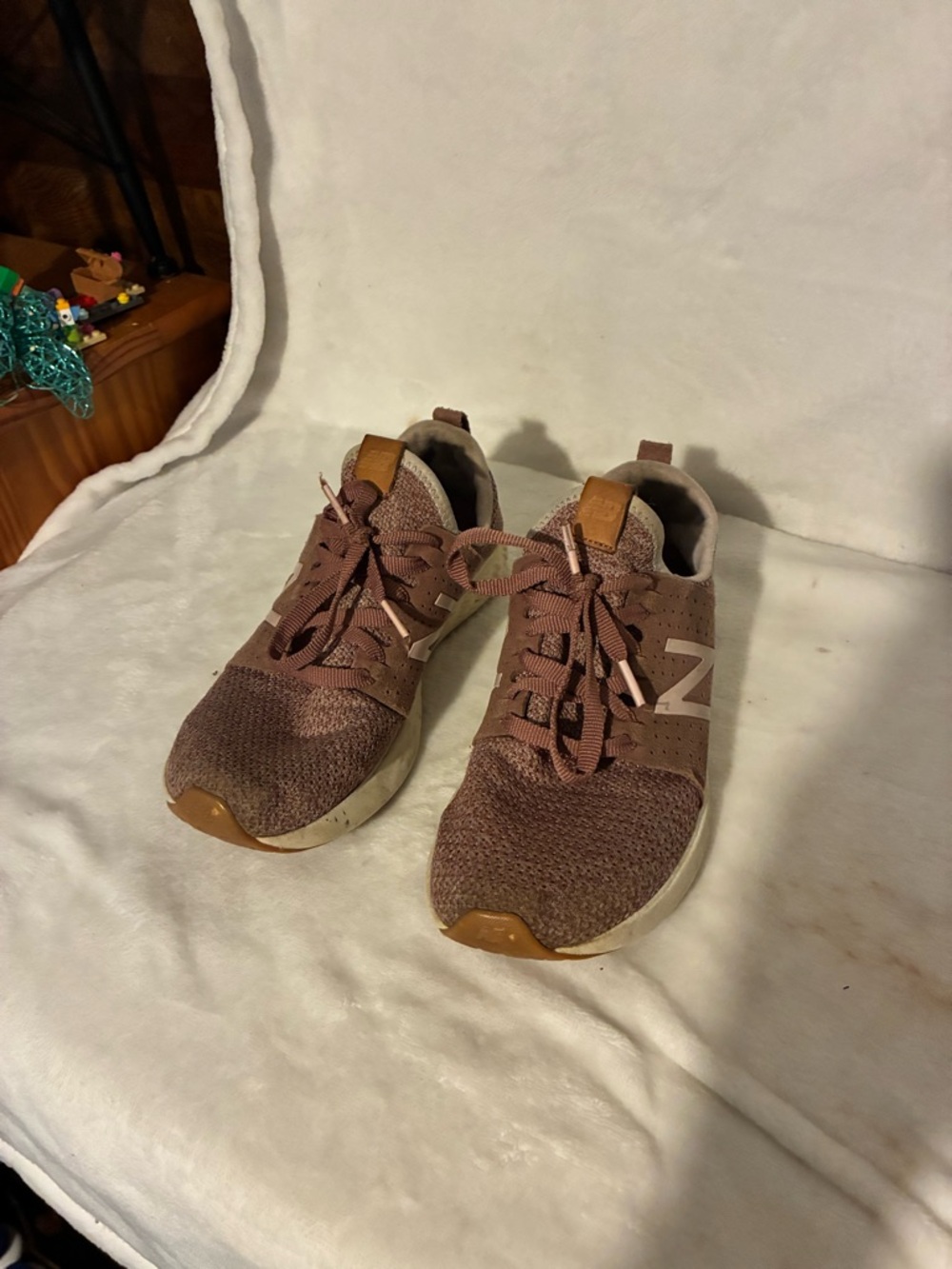 New Balance Kids Knit Sneakers in Brown and Tan